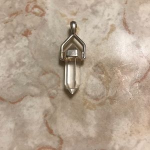 Small clear quartz pendant